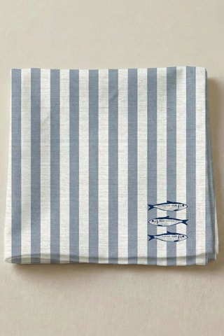 4 serviettes de table Rilen - Bleu - 43 x 43 cm