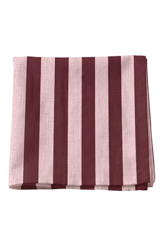 4 serviettes de table Summer Stripes - Bordeaux et rose - 43 x 43 cm