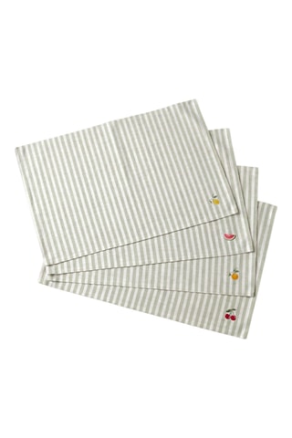 4 sets de table Rilen - Vert - 35 x 50 cm