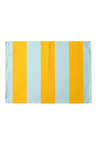 4 sets de table Summer Stripes - Jaune et bleu clair - 35 x 50 cm
