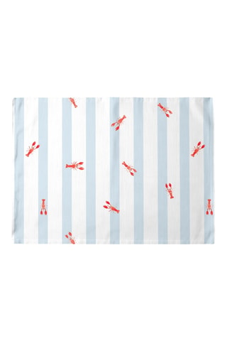 4 sets de table Kalani - Bleu et blanc - 35 x 50 cm