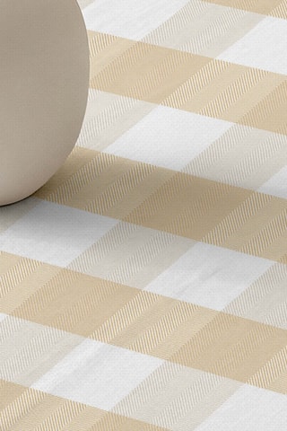 Nappe antitache rectangulaire  - Beige et blanc