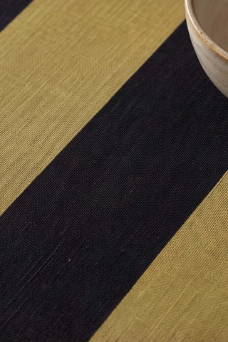 Nappe antitache rectangulaire Summer Stripes - Noir et kaki