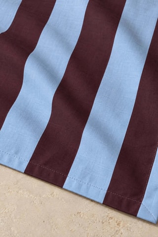 Nappe antitache rectangulaire Summer Stripes - Bleu et marron