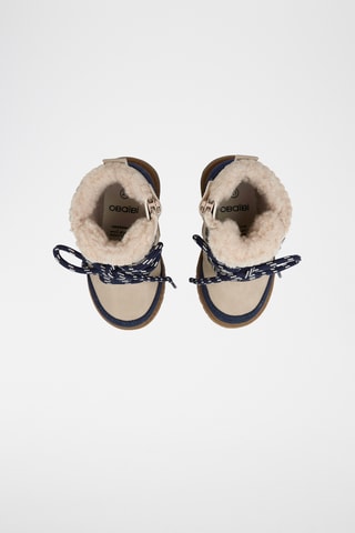 Botas de piel de serraje forradas - Beige