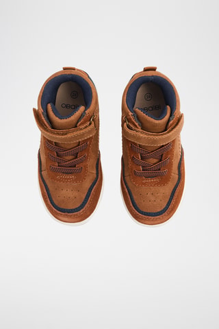 Zapatillas altas de nobuk - Camel