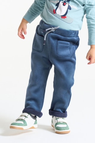 Pantalón de pana - Azul petróleo - Obaïbi