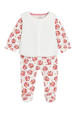 Pijama - Blanco y rosa - Obaïbi