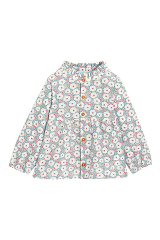 Camisa - Blanco y azul - Obaïbi