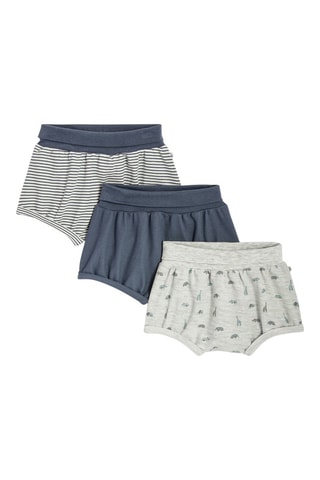 3 shorts - Blanco y azul marino