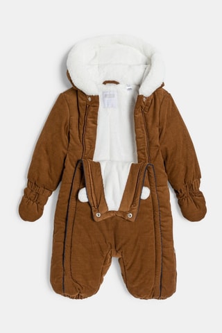 Buzo de terciopelo con capucha - Marrón - Obaïbi