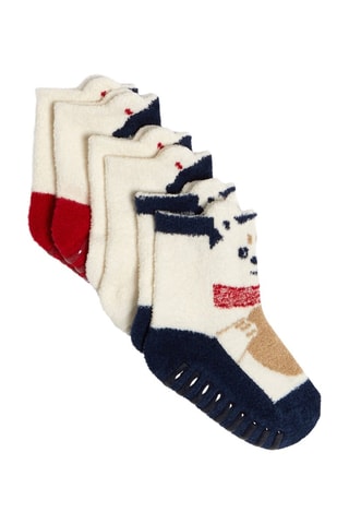 3 pares de calcetines antideslizantes - Blanco - Obaïbi