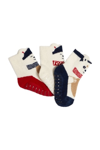 3 pares de calcetines antideslizantes - Blanco - Obaïbi