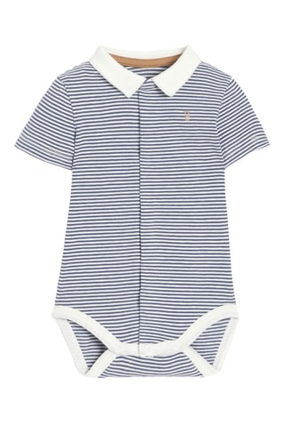Peto corto y body - Beige y azul - Obaibi
