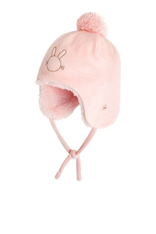 Gorro de aviador con borla - Rosa - Obaibi