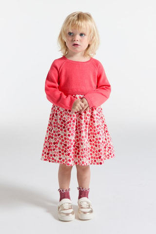 Vestido combinado - Rosa - Obaïbi