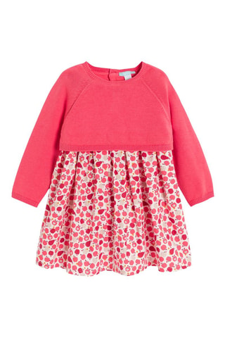 Vestido combinado - Rosa - Obaïbi