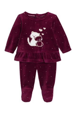 Pijama de terciopelo - Burdeos - Obaïbi