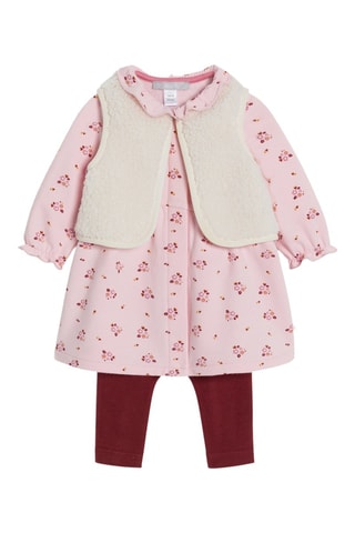 Conjunto de 3 piezas - Rosa y blanco - Obaïbi