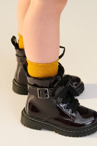 Bottines fourrées vernies - Noir - Obaïbi