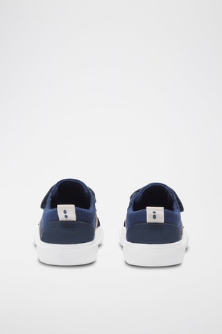 Zapatillas de piel de serraje - Azul marino