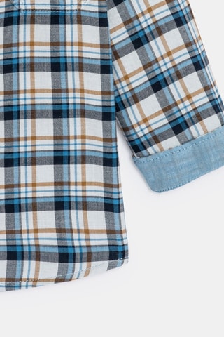 Camisa - Azul marino y celeste