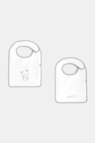 2 baberos - Blanco