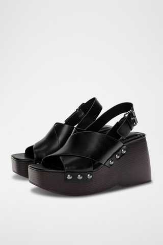 Sandalen met Sleehak - Zwart - Pull & Bear