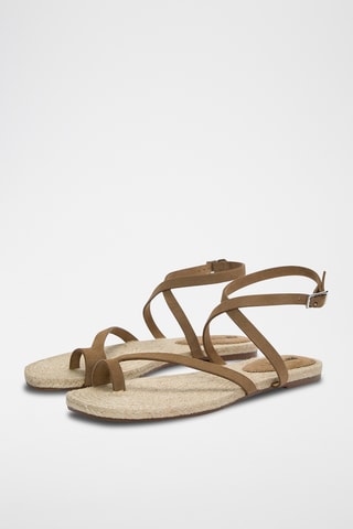Sandales en nubuck - Marron