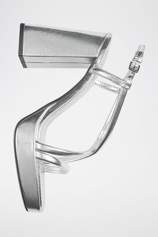 Sandalen met Hak - Zilverkleurig