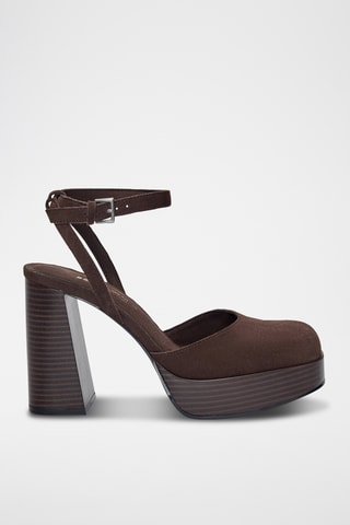 Escarpins en nubuck - Marron foncé
