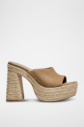 Mules à talons - Marron clair