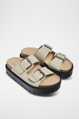 Platform muiltjes - Beige