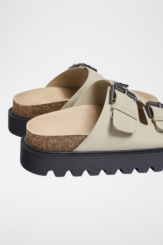 Platform muiltjes - Beige