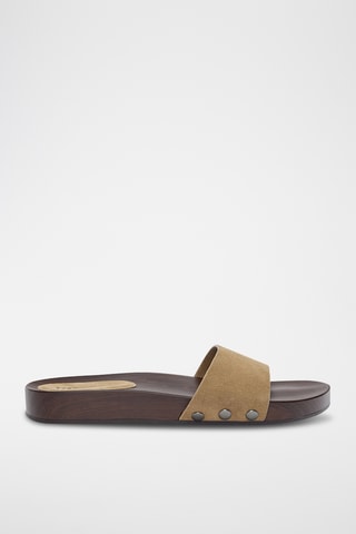 Mules en nubuck - Beige