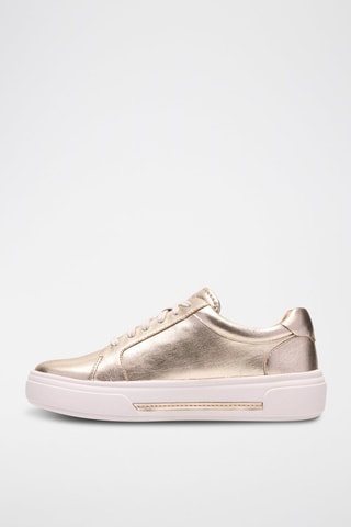Leren Platform Sneakers Hollyrose - Goudkleurig