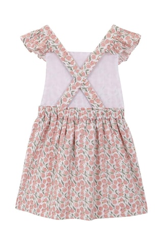 Jurk - Wit - Wit en roze