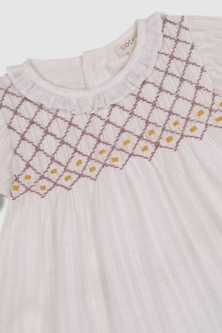 Jurk en Bloomer met Engelse borduursels - Wit