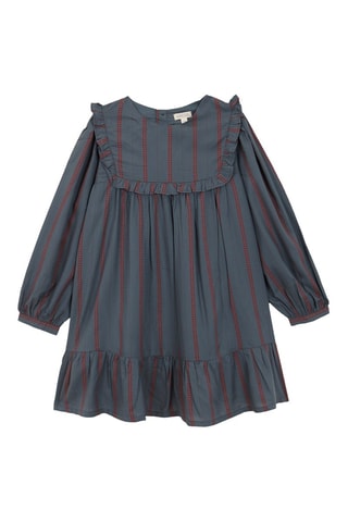 Jurk - Grijs en Rood - Rood en grijs
