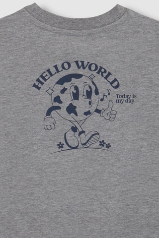 T-shirt - Gemêleerd Grijs - Grijs