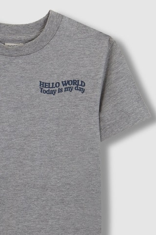 T-shirt - Gemêleerd Grijs - Grijs