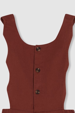 Mouwloze tuinbroek - Rood