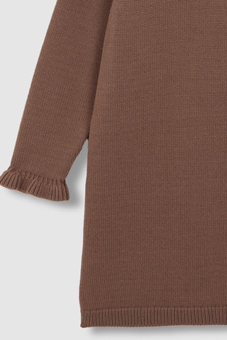 Trui-jurk - Nude - Wit en beige