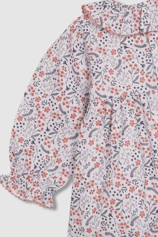 Jurk en Bloomer - Ecru - Wit, blauw en oranje