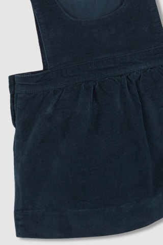 Velours Tuinjurk en Bloomer - Blauw