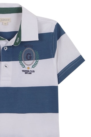 Polo - Wit - Wit en blauw