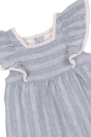 Linnen Jurk en Bloomer - Blauw - Blauw