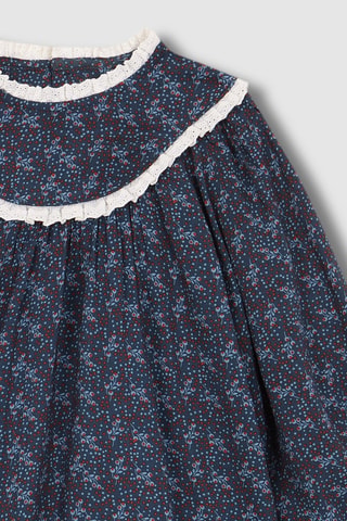 Jurk - Blauw - Wit en blauw