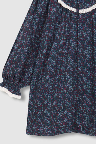 Jurk - Blauw - Wit en blauw