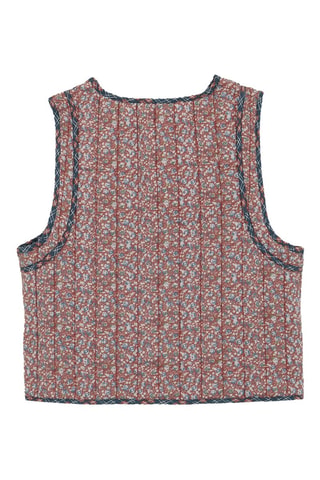 Dubbelzijdig mouwloos vest - Bordeauxrood en Nachtblauw - Rood en blauw